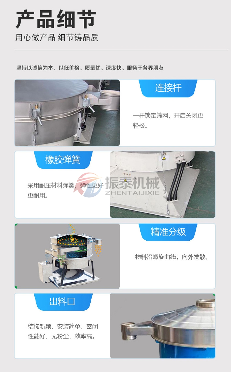 樹(shù)脂覆膜砂圓形搖擺篩細(xì)節(jié)展示