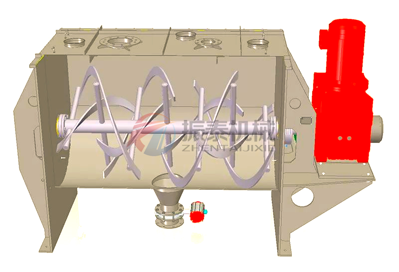 臥式雙螺帶混合機(jī)原理 臥式雙螺帶混合機(jī)原理